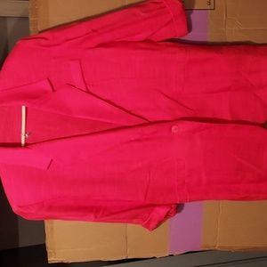 Worthington hot pink linen blazer